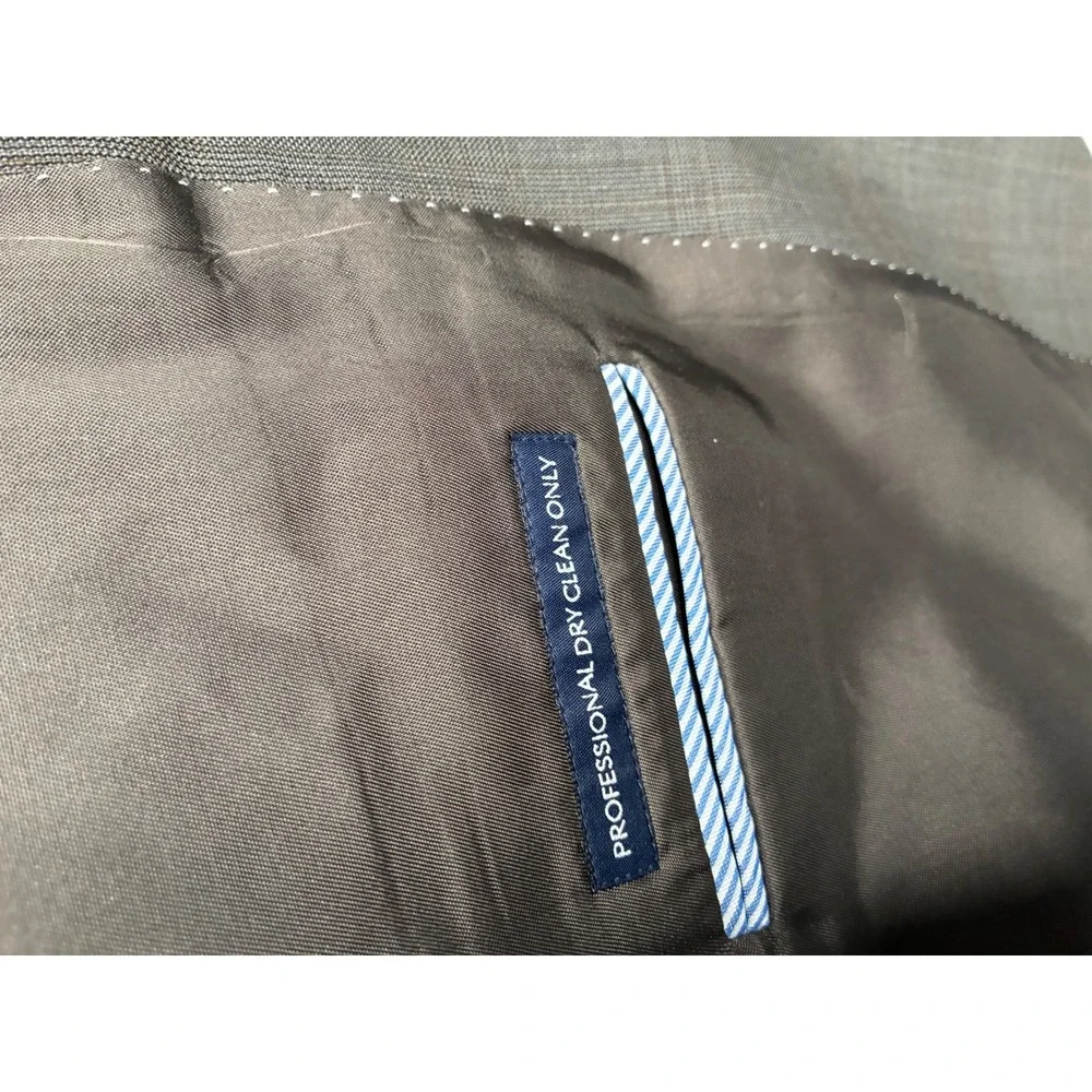Tommy Hilfiger Mens 41R Grey Glen Plaid 100% Wool‎ 2-Button Blazer Sport Coat